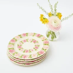 Mrs. Alice Crockery Sets|Dahlia Starter Plates (Set Of 4)