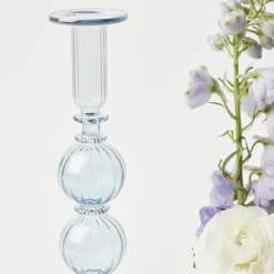 Mrs. Alice Candle Holders|Delphine Blue Candle Holders (Pair)
