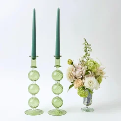 Mrs. Alice Candles|Dusty Green Candles (Set Of 8)