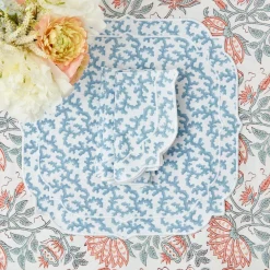 Mrs. Alice Napkins|Edie Blue Coral Napkins (Set Of 4)
