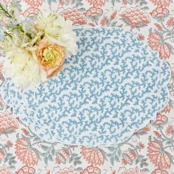 Mrs. Alice Placemats|Edie Blue Coral Placemats (Set Of 4)