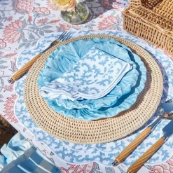Mrs. Alice Placemats|Edie Blue Coral Placemats (Set Of 4)