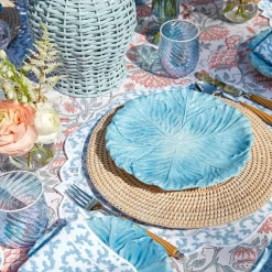 Mrs. Alice Placemats|Edie Blue Coral Placemats (Set Of 4)