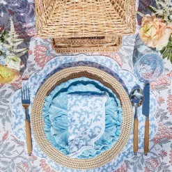 Mrs. Alice Placemats|Edie Blue Coral Placemats (Set Of 4)