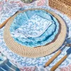 Mrs. Alice Table Linen Sets|Edie Blue Coral Placemats & Napkins (Set Of 4)