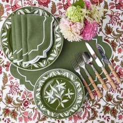 Mrs. Alice Napkins|Edie Moss Green Napkins (Set Of 4)