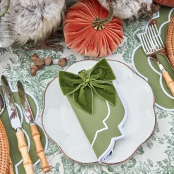 Mrs. Alice Napkins|Edie Moss Green Napkins (Set Of 4)