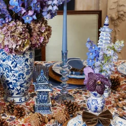 Mrs. Alice Candle Holders|Elodie Blue Candle Holders (Pair)