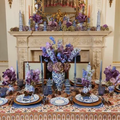 Mrs. Alice Candle Holders|Elodie Blue Candle Holders (Pair)