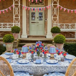 Mrs. Alice Table Linen Sets|Eloise Blue Placemats & Coronation Napkins (Set Of 4)