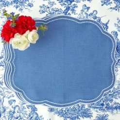 Mrs. Alice Placemats|Eloise Blue Placemats (Set Of 4)