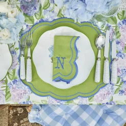 Mrs. Alice Napkins|Eloise Green And Blue Napkins (Set Of 4)