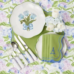 Mrs. Alice Napkins|Eloise Green And Blue Napkins (Set Of 4)