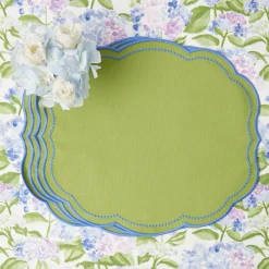 Mrs. Alice Placemats|Eloise Green And Blue Placemats (Set Of 4)