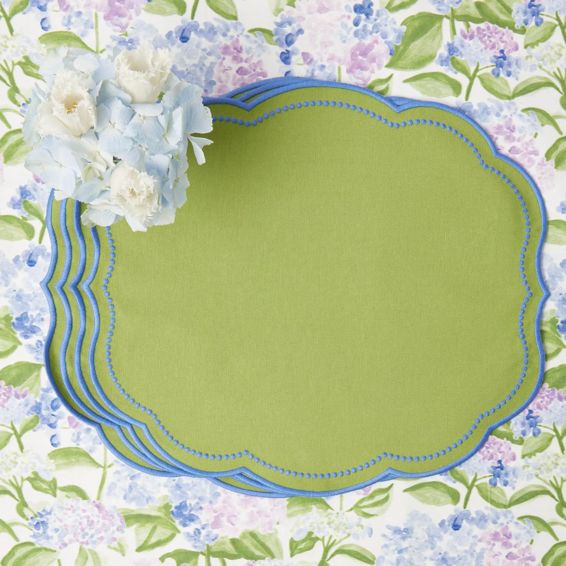 Mrs. Alice Placemats|Eloise Green And Blue Placemats (Set Of 4)
