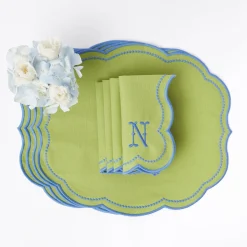 Mrs. Alice Placemats|Eloise Green And Blue Placemats (Set Of 4)