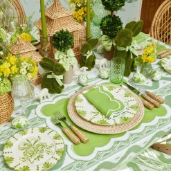 Mrs. Alice Glasses|Emerald Hobnail Glasses & Jug Set