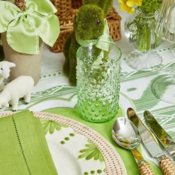 Mrs. Alice Glasses|Emerald Hobnail Glasses (Set Of 6)