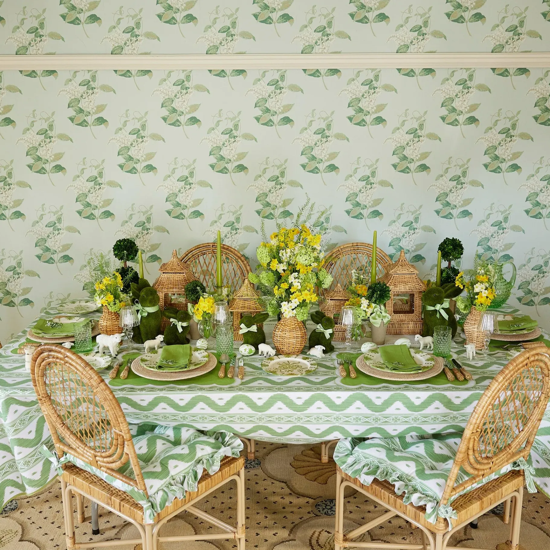 Mrs. Alice Glasses|Emerald Hobnail Glasses (Set Of 6)