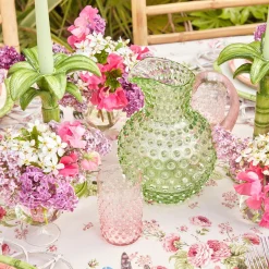 Mrs. Alice Jugs|Emerald Hobnail Jug & Rose Handle