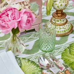 Mrs. Alice Glasses|Emerald Hobnail Jug With Rose Handle & Glasses (Set Of 6)