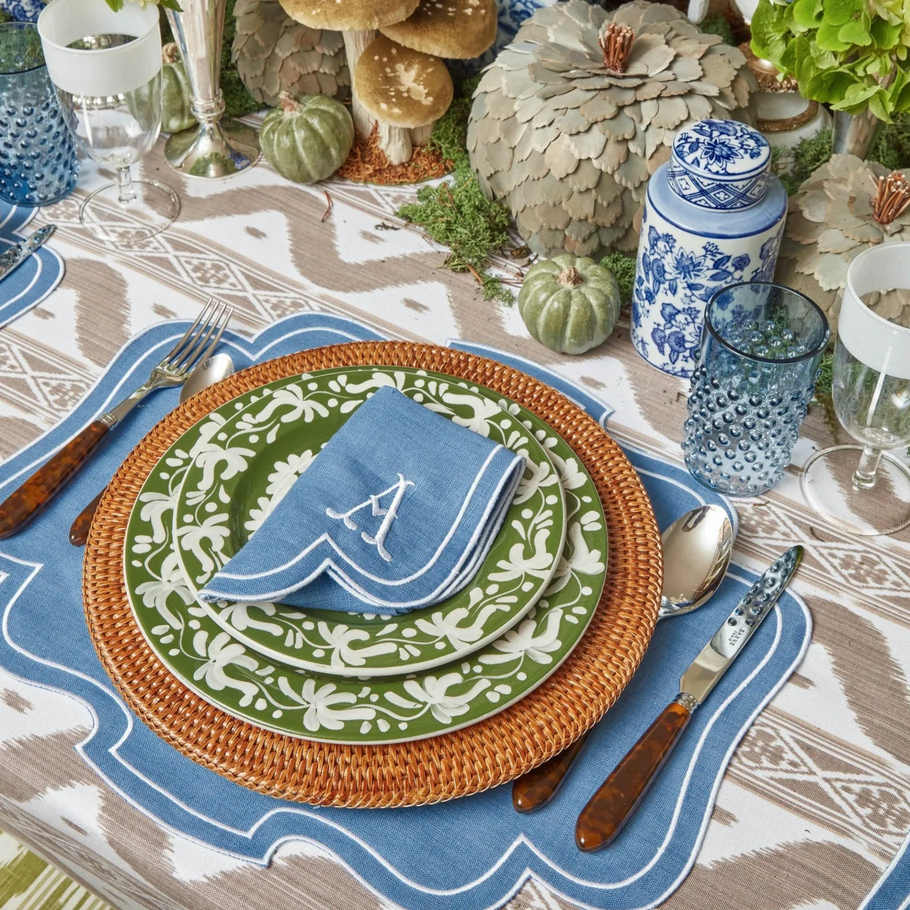 Mrs. Alice Napkins|Eve Blue Linen Napkins (Set Of 4)