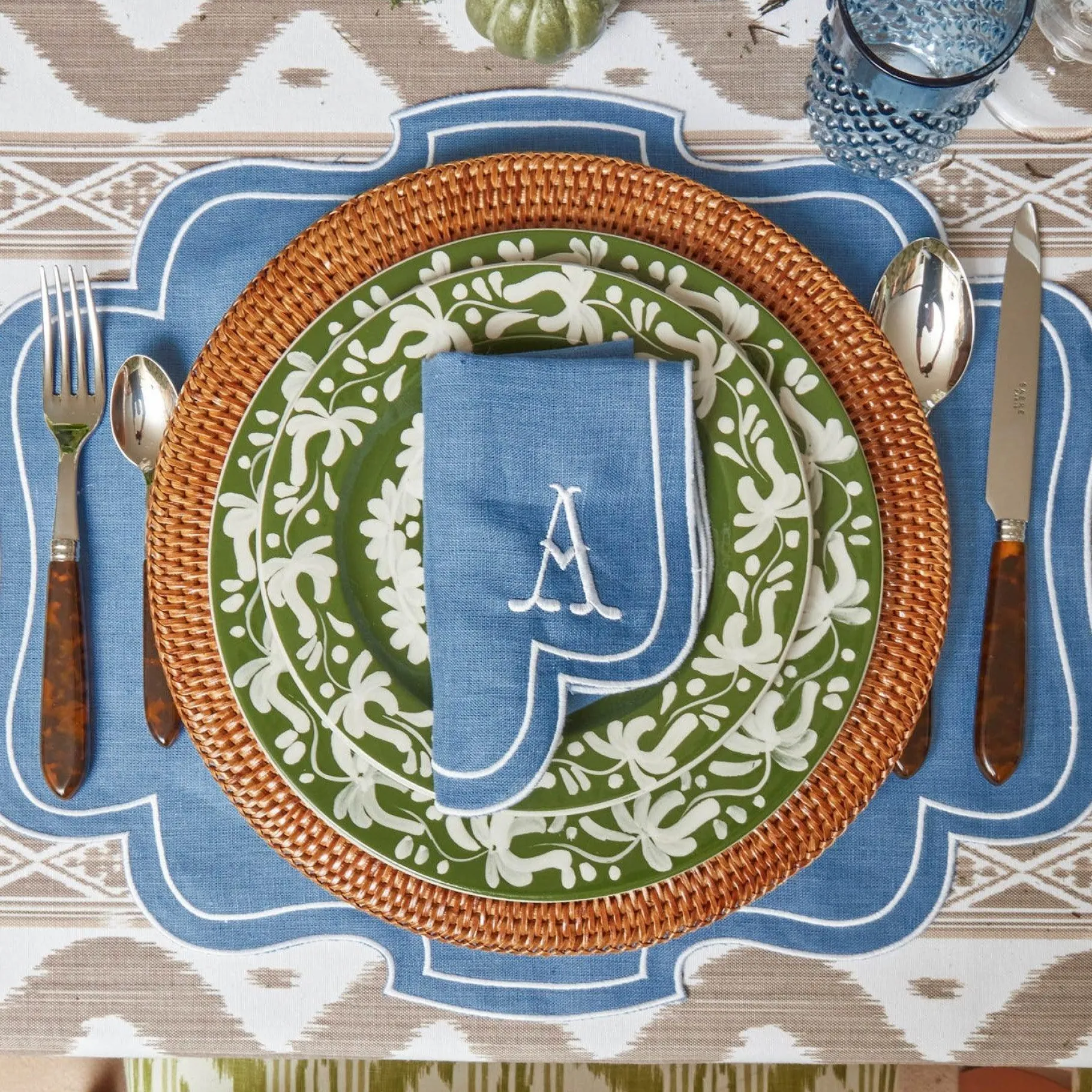 Mrs. Alice Napkins|Eve Blue Linen Napkins (Set Of 4)