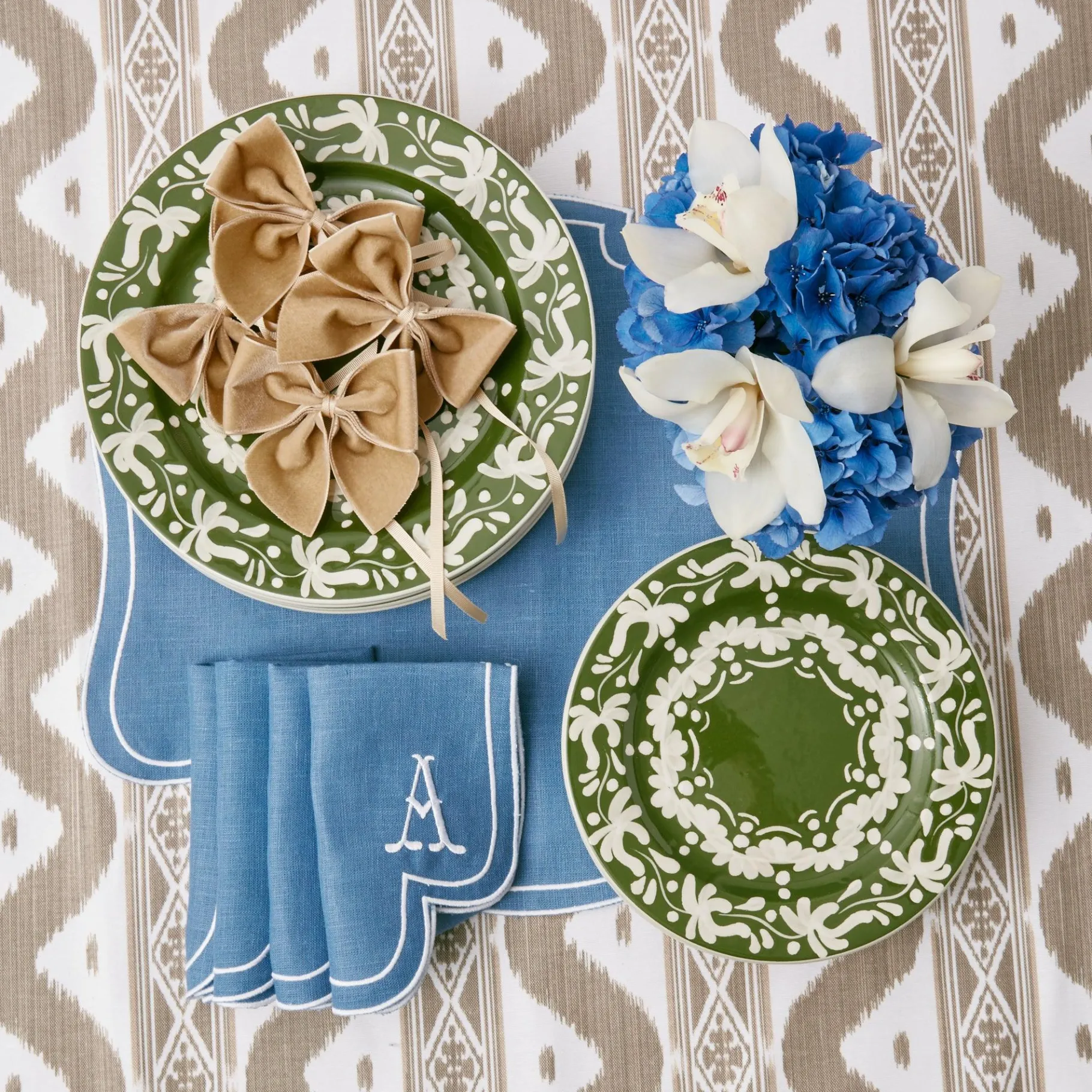 Mrs. Alice Napkins|Eve Blue Linen Napkins (Set Of 4)