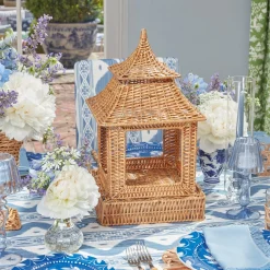 Mrs. Alice Pagodas & Lanterns|Extra Large Natural Rattan Pagoda Lantern