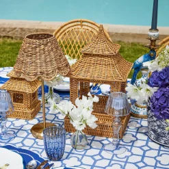 Mrs. Alice Candle Holders|Extra Large Natural Rattan Pagoda Lantern