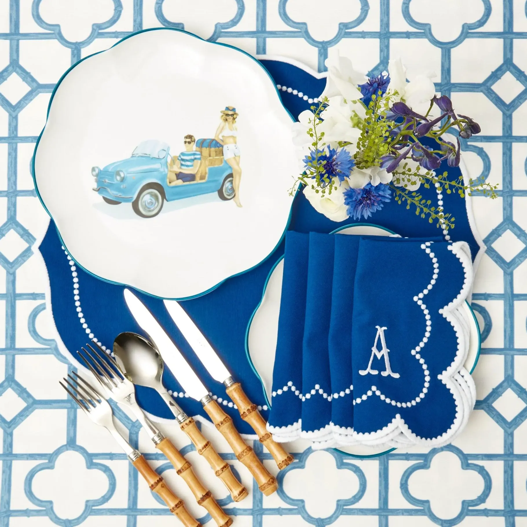 Mrs. Alice Dinner Plates|Fiat Jolly Dinner Plates (Set Of 4)