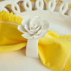 Mrs. Alice Napkin Rings, Bows & Wreaths|Fiore Porcelain Napkin Rings (Set Of 4)