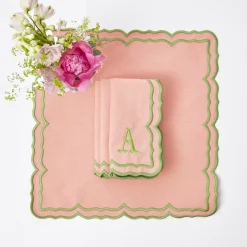 Mrs. Alice Napkins|Fleur Pink Napkins (Set Of 4)