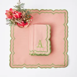 Mrs. Alice Napkins|Fleur Pink Napkins (Set Of 4)