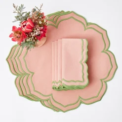 Mrs. Alice Napkins|Fleur Pink Napkins (Set Of 4)
