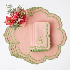 Mrs. Alice Placemats|Fleur Pink Placemats (Set Of 4)