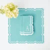 Mrs. Alice Napkins|Fleur Turquoise Napkins (Set Of 4)