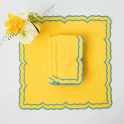 Mrs. Alice Napkins|Fleur Yellow Napkins (Set Of 4)