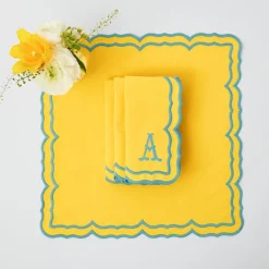 Mrs. Alice Napkins|Fleur Yellow Napkins (Set Of 4)
