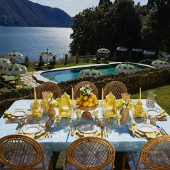 Mrs. Alice Table Linen Sets|Fleur Yellow Placemats & Napkins (Set Of 4)