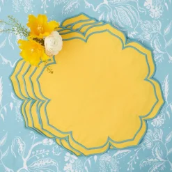 Mrs. Alice Placemats|Fleur Yellow Placemats (Set Of 4)