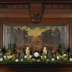 Mrs. Alice Candles|Forest Green Pillar Candles (Pair)