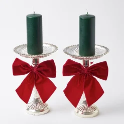 Mrs. Alice Candles|Forest Green Pillar Candles (Pair)