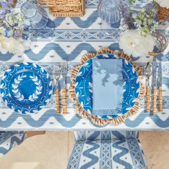 Mrs. Alice Starter Plates|French Blue Garland Dinner & Starter Plates (Set Of 8)