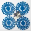 Mrs. Alice Dinner Plates|French Blue Garland Dinner & Starter Plates (Set Of 8)