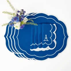 Mrs. Alice Napkins|Gabrielle Blue Napkins (Set Of 4)