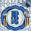 Mrs. Alice Table Linen Sets|Gabrielle Blue Placemats & Napkins (Set Of 4)