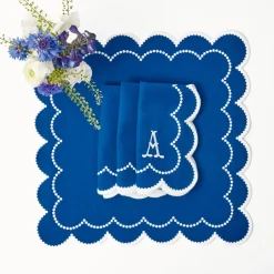 Mrs. Alice Table Linen Sets|Gabrielle Blue Placemats & Napkins (Set Of 4)