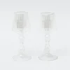 Mrs. Alice Pagodas & Lanterns|Glass Lantern Tea Light Holder (Pair) - 18Cm