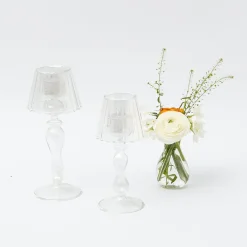 Mrs. Alice Candle Holders|Glass Lantern Tea Light Holder Set